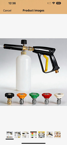 Pressure washer spray - washer, with
